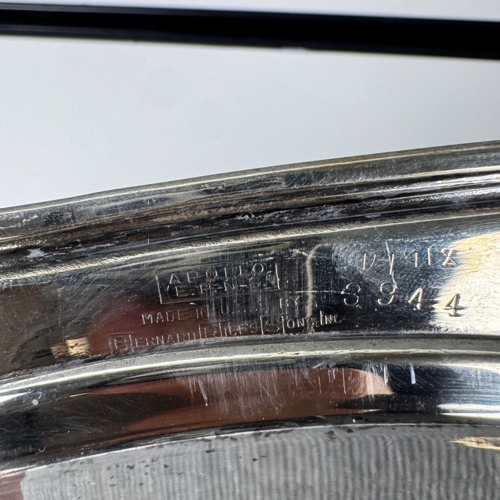 Apollo Bernard Rice's Sons Silver Plated Oval Serving Bowl Octagonal Rim 3944 - Picture 7 of 9